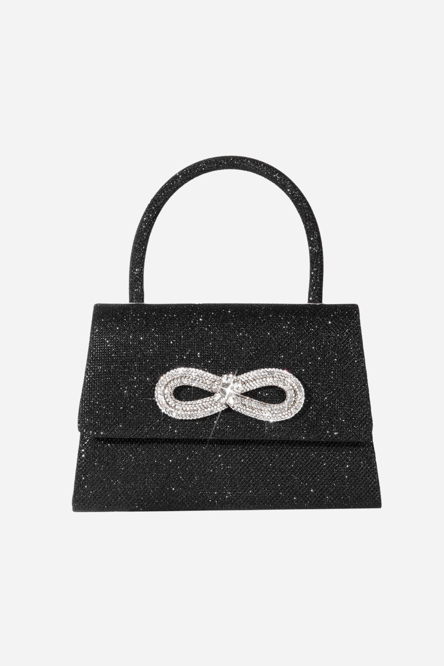 Metallic Shine Diamante Handle Bag-Sunfere