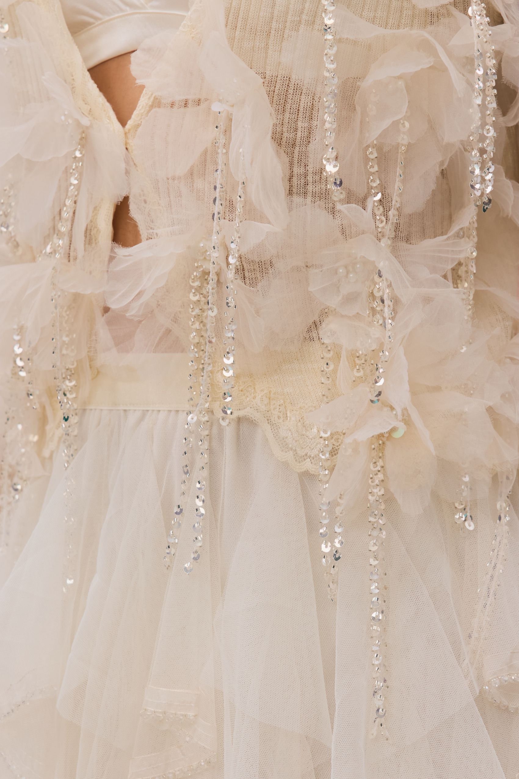 Judy Crystal Fringe Knit Cardigan