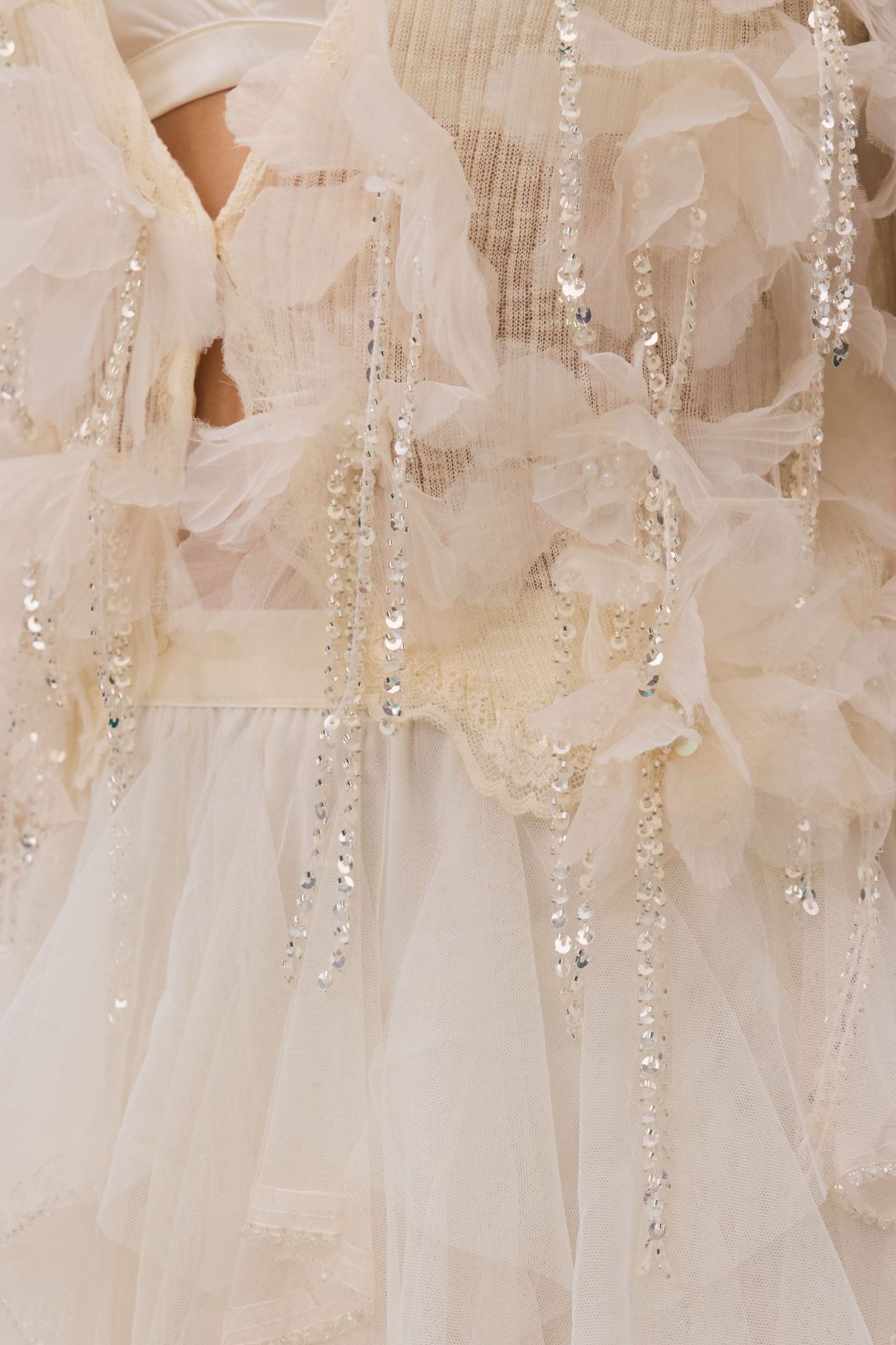 Judy Crystal Fringe Knit Cardigan