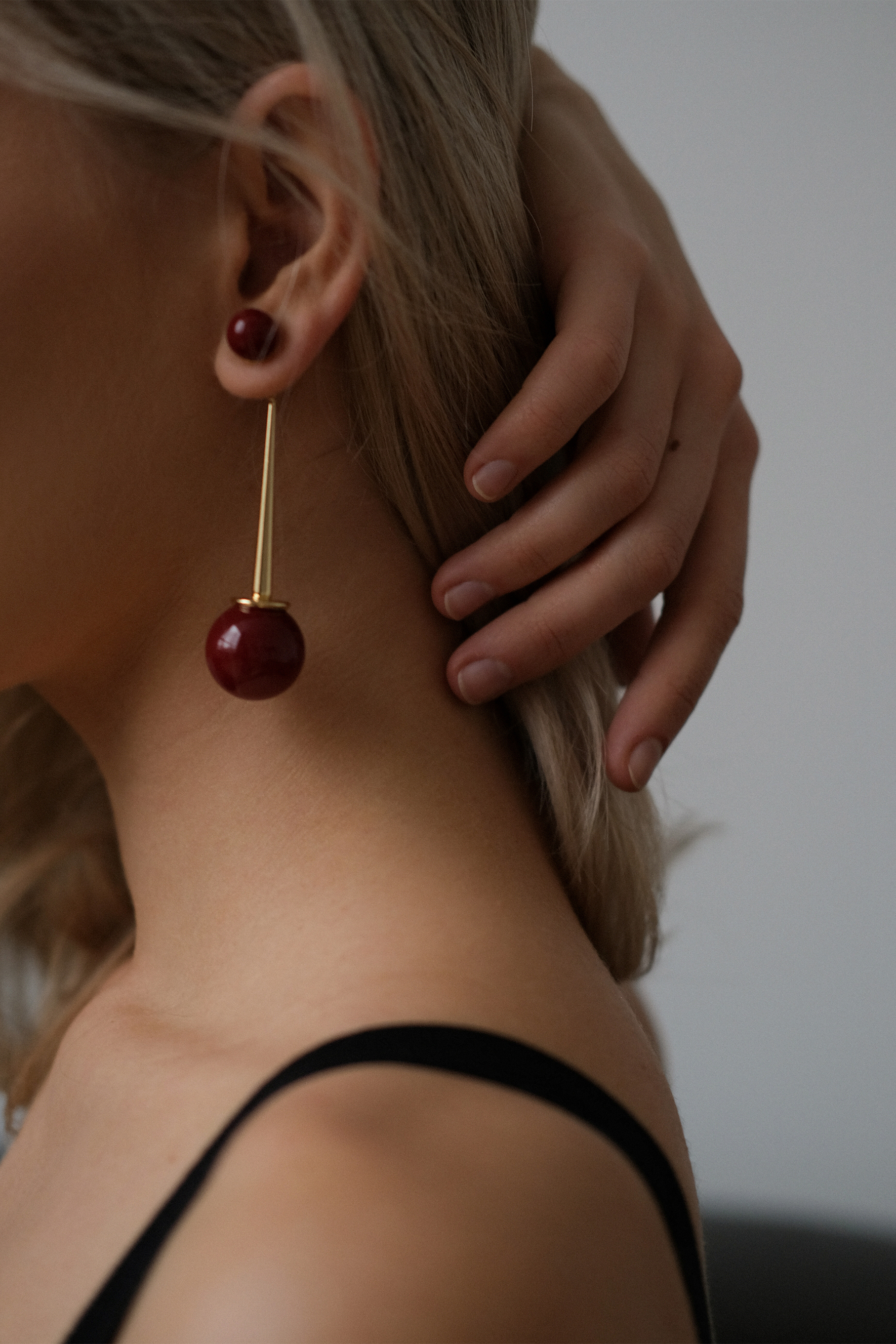 Double Bead Drop Earrings