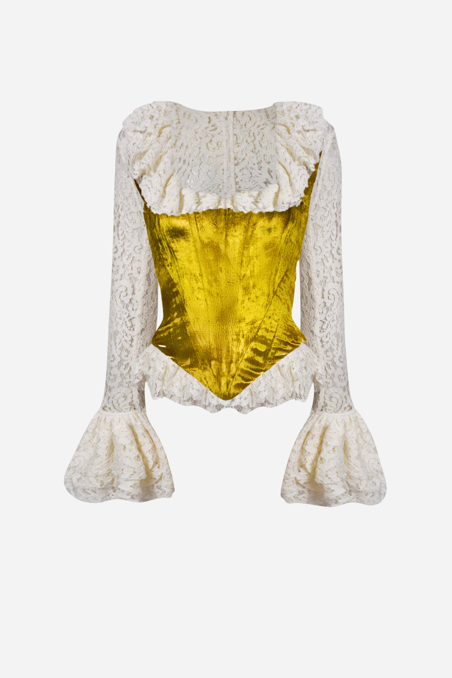 Mona Square Neck Velvet Corset Set