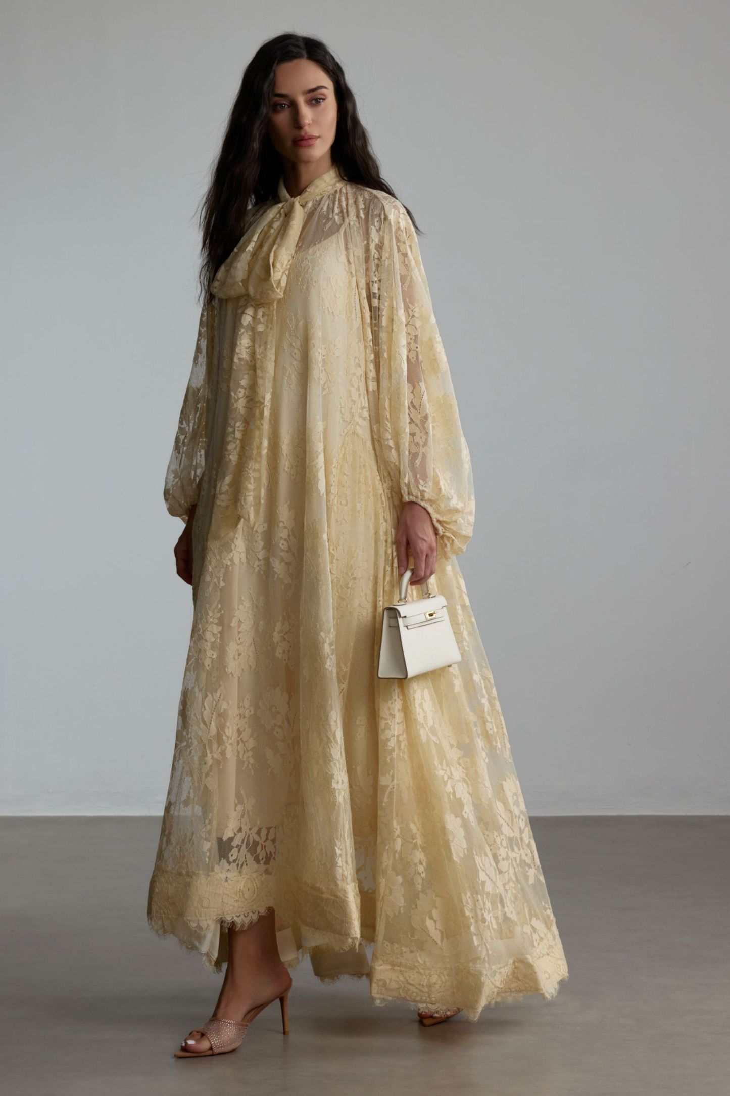 Catharine Floral Lace Sheer Maxi Dress