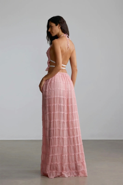 Rosalie Backless Pleated Set