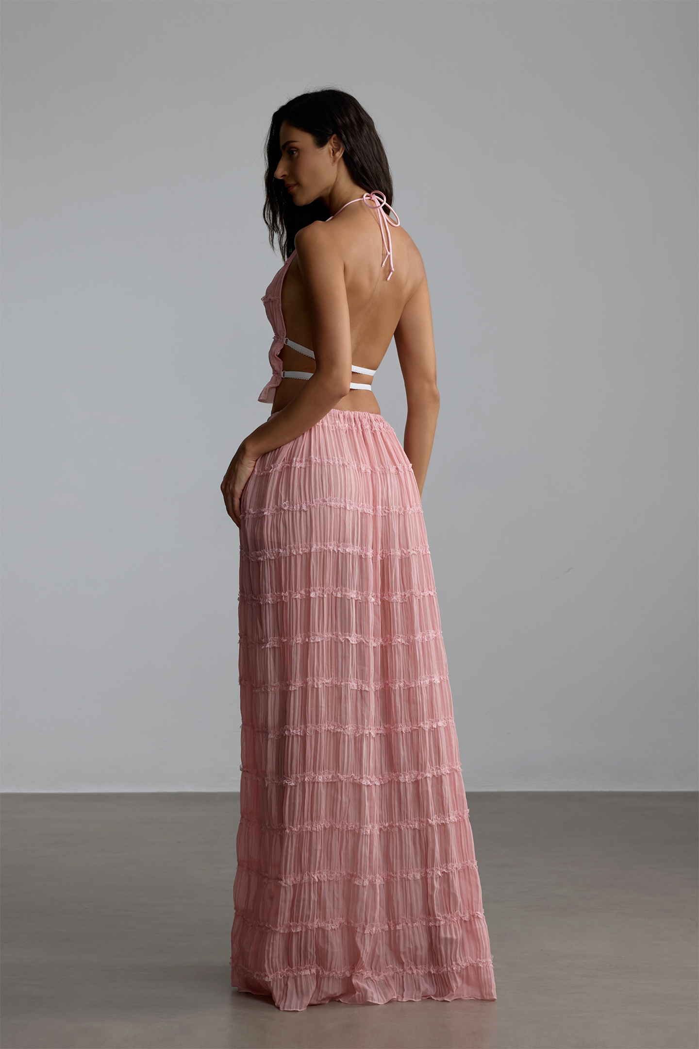 Rosalie Backless Pleated Set