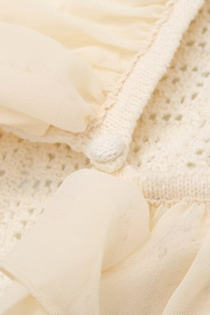 Truda Sleeveless Fringes Knitted Mini Dress-Sunfere