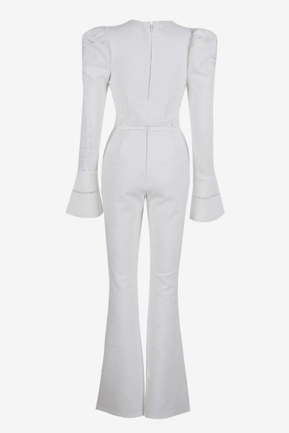 Victoria Hollow Out Flare Pants Set