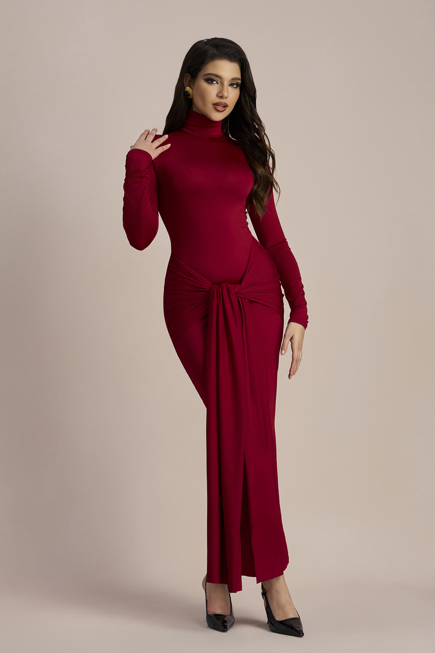 Liz Knotted Strap Maxi Dress-Sunfere Liz Knotted Strap Maxi Dress-Sunfere