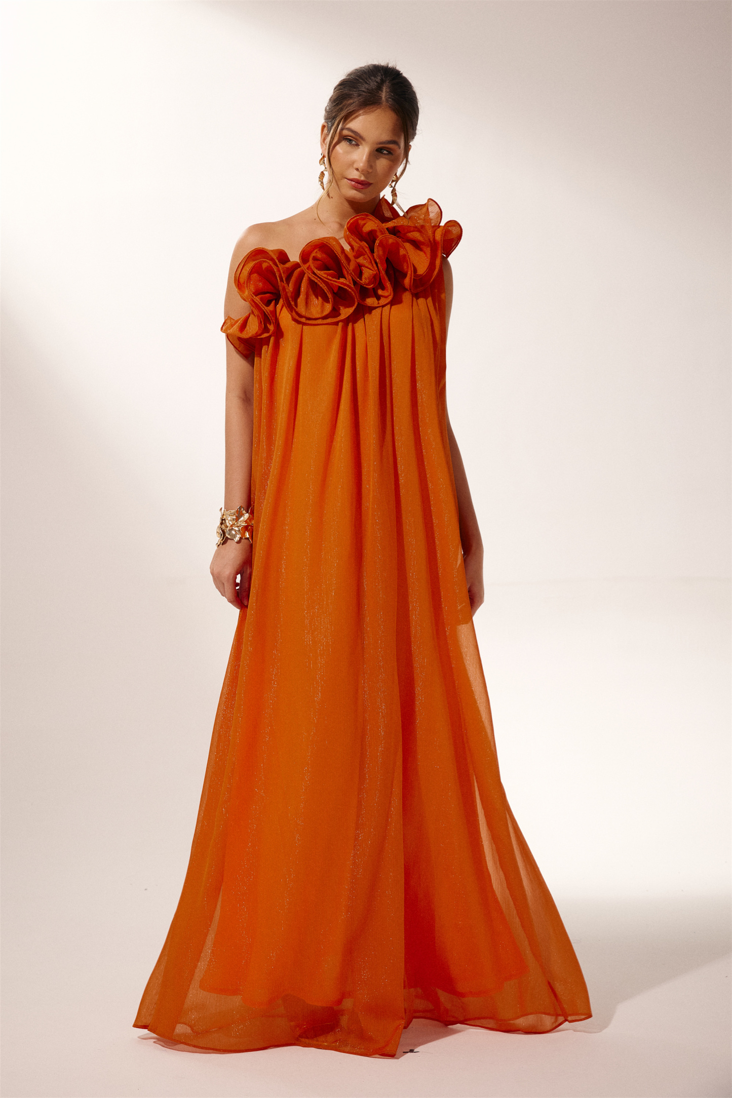 Hedda One-shoulder Floral Maxi Dress-Sunfere