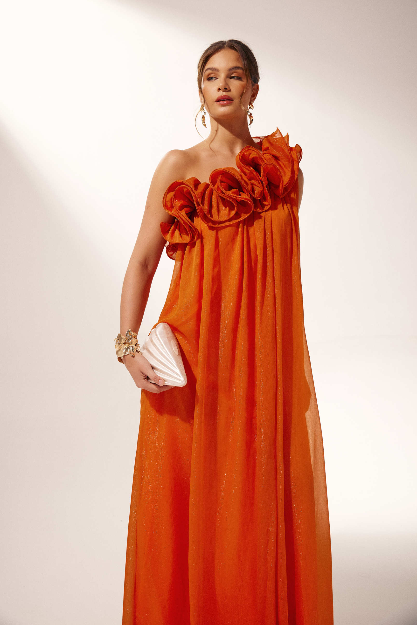 STYLEWORD Women's Cold Shoulder Floral Maxi Dress - Long Summer Dress With Pockets