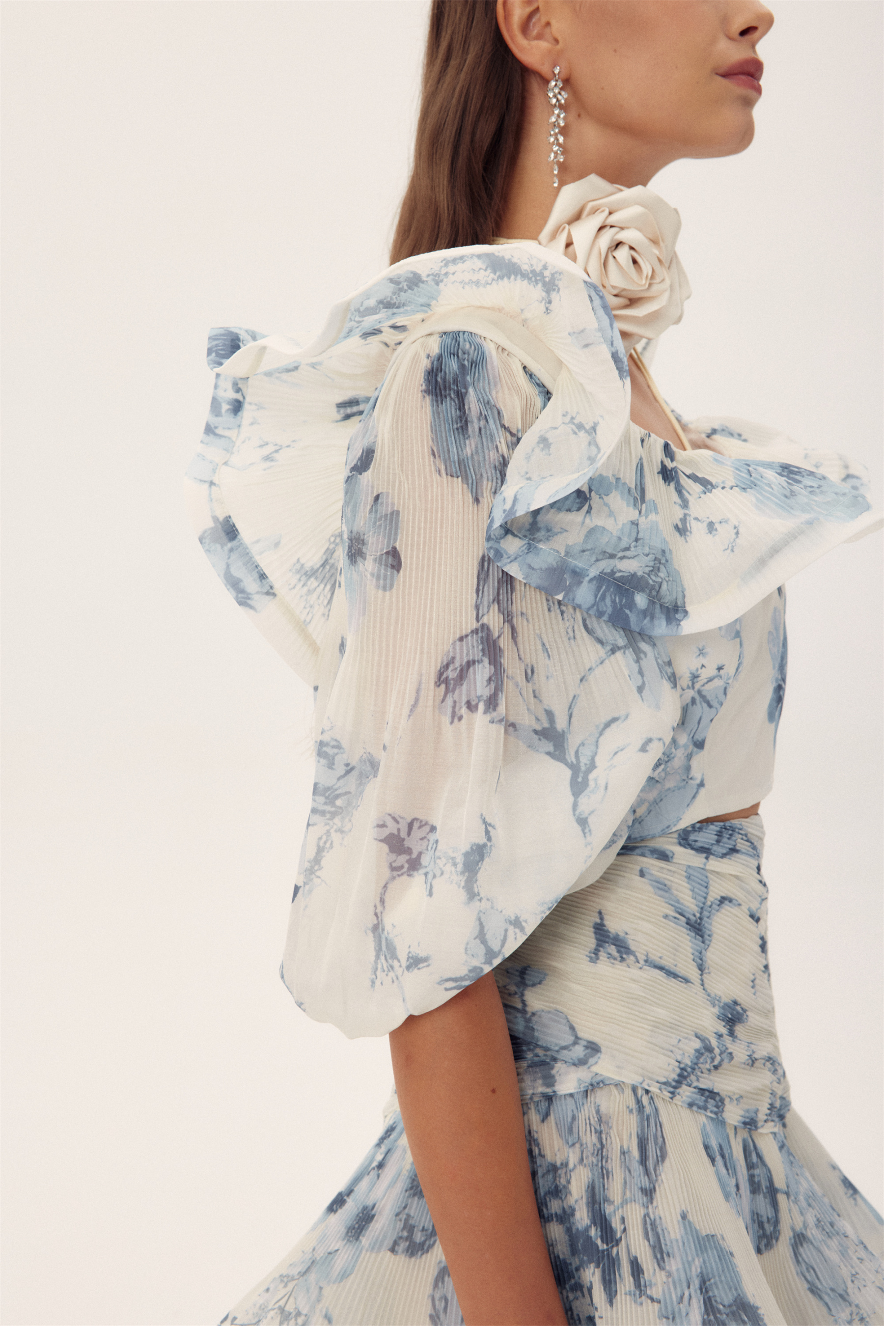 Sylvia Floral Printed Tulle Set