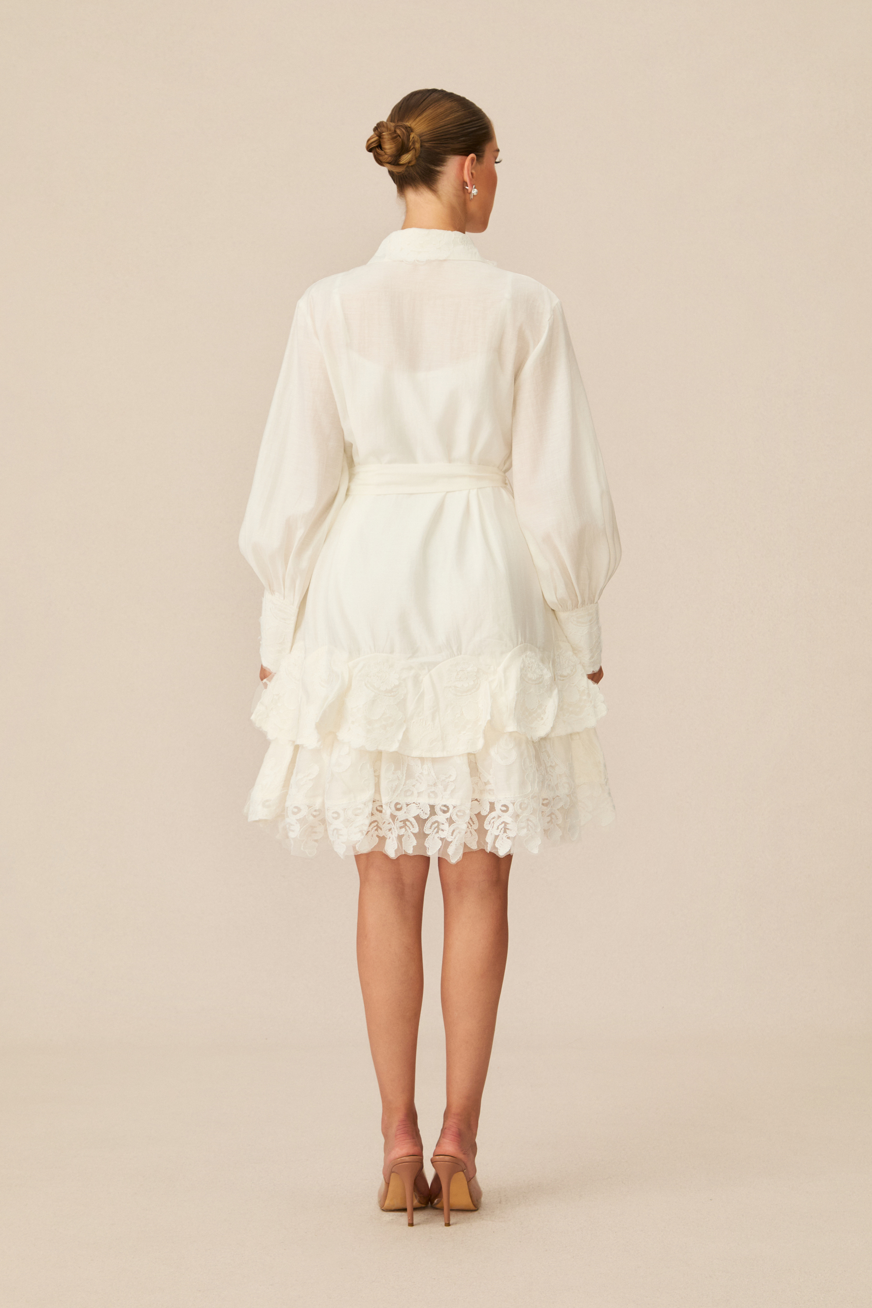Sweetest Memory White Lace Layered Mini Dress