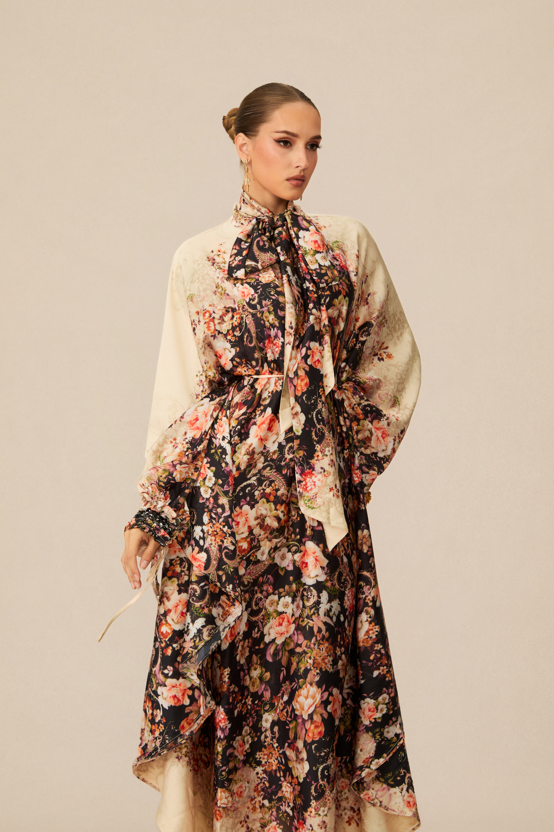 Blossoming Energy Black Floral Print Maxi Dress