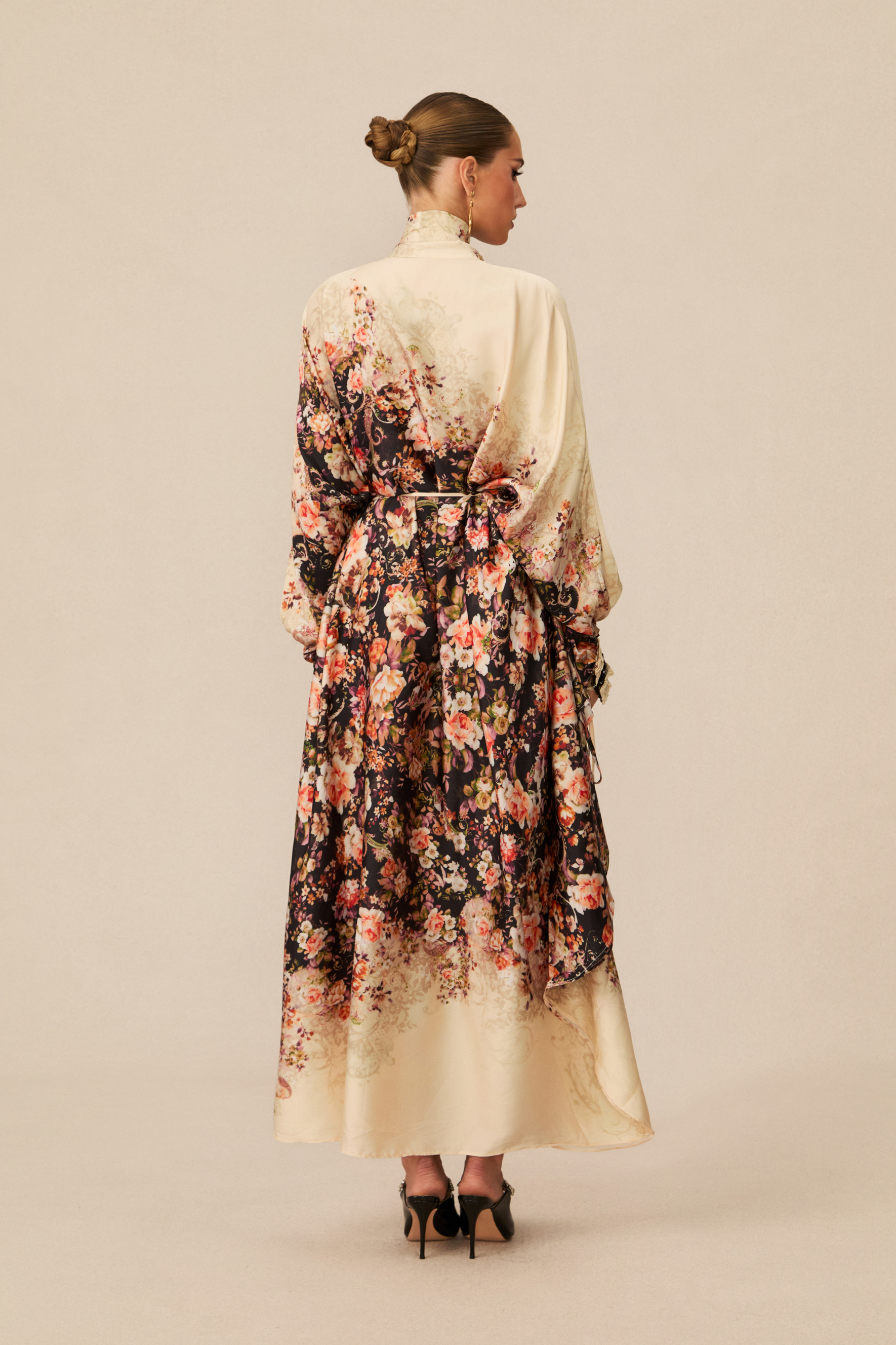 Blossoming Energy Black Floral Print Maxi Dress