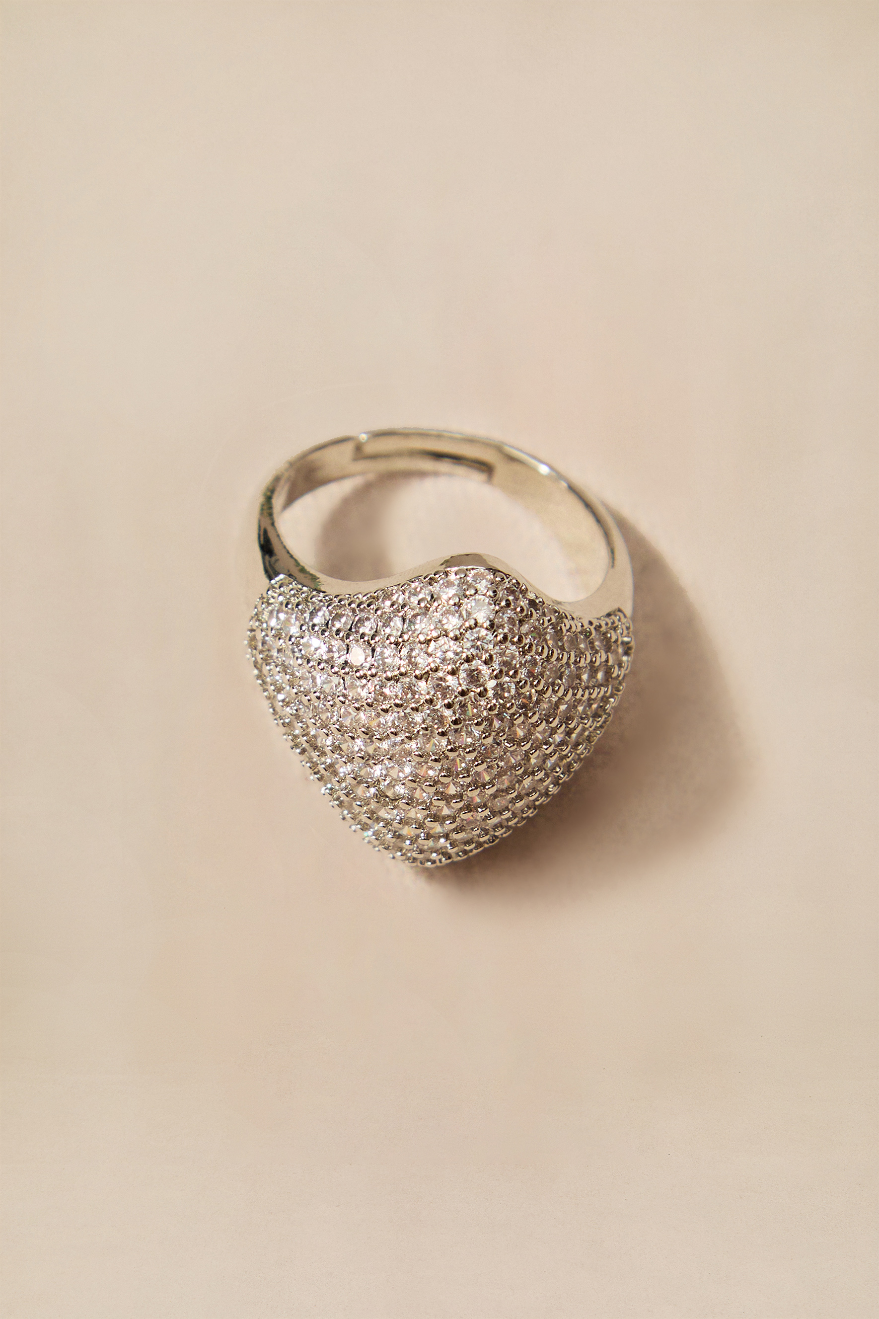 Geometric Pave Diamond Ring