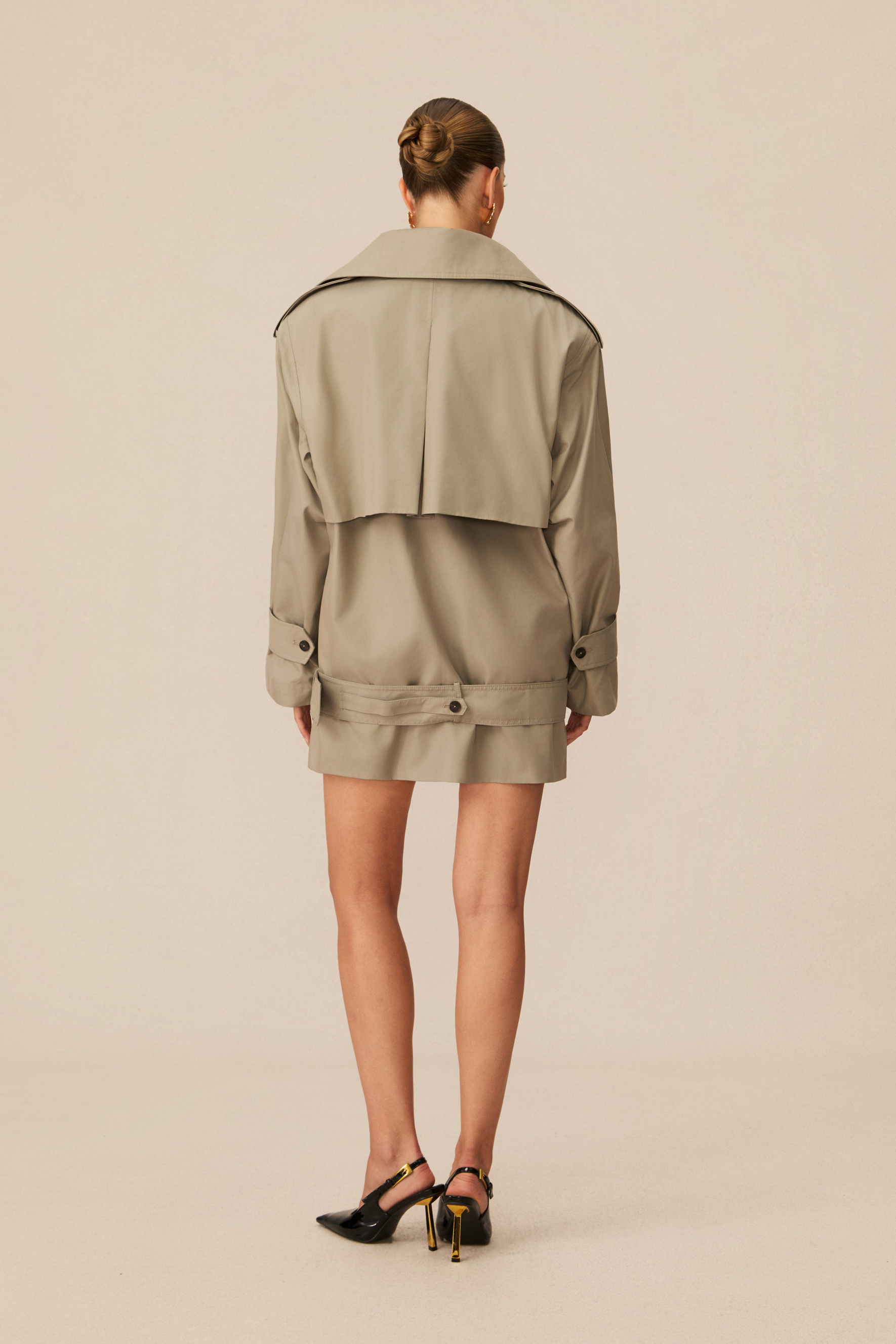 Frida Double Breasted Belted Trench Jacket