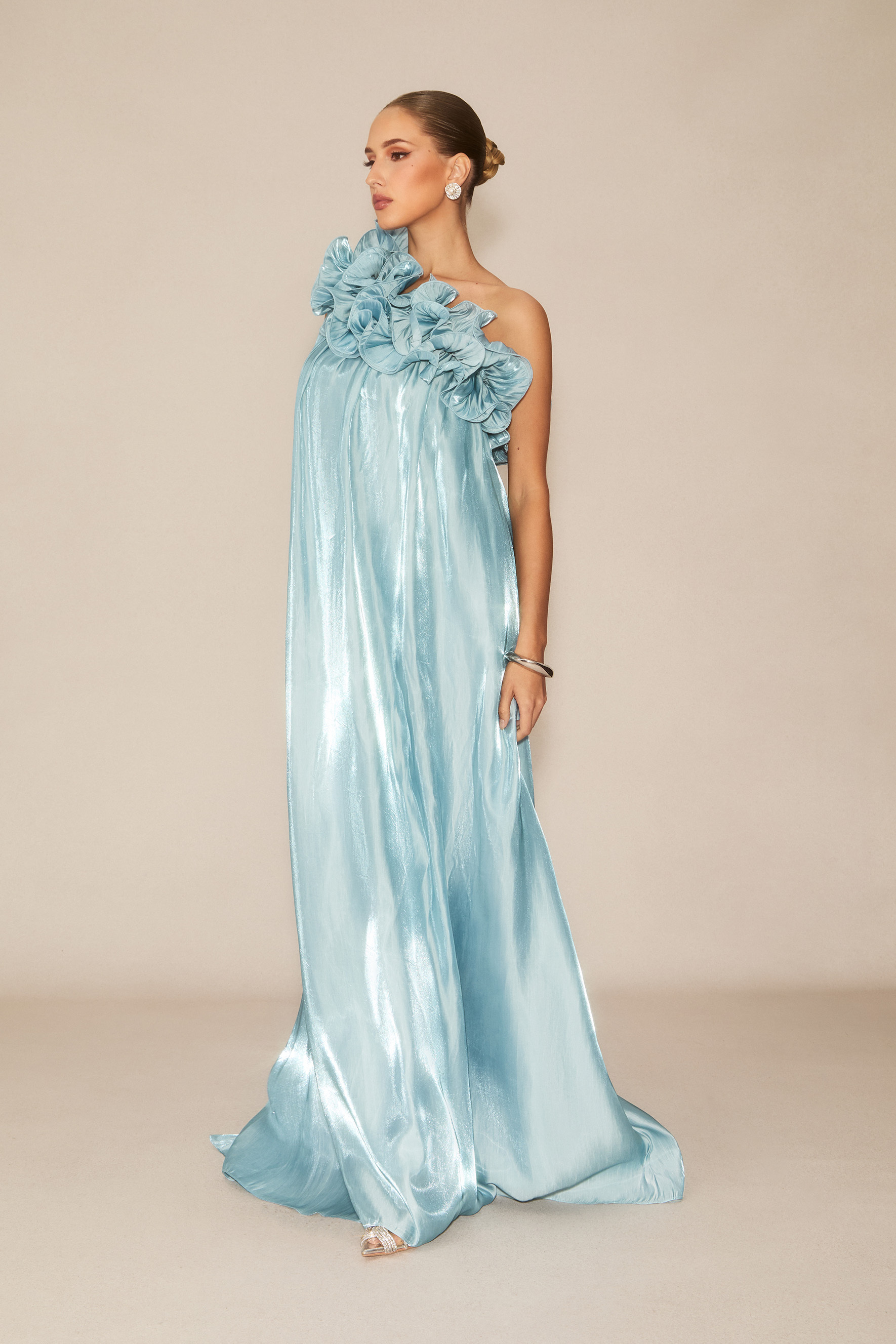 Gloria One-shoulder Ruffle Maxi Dress
