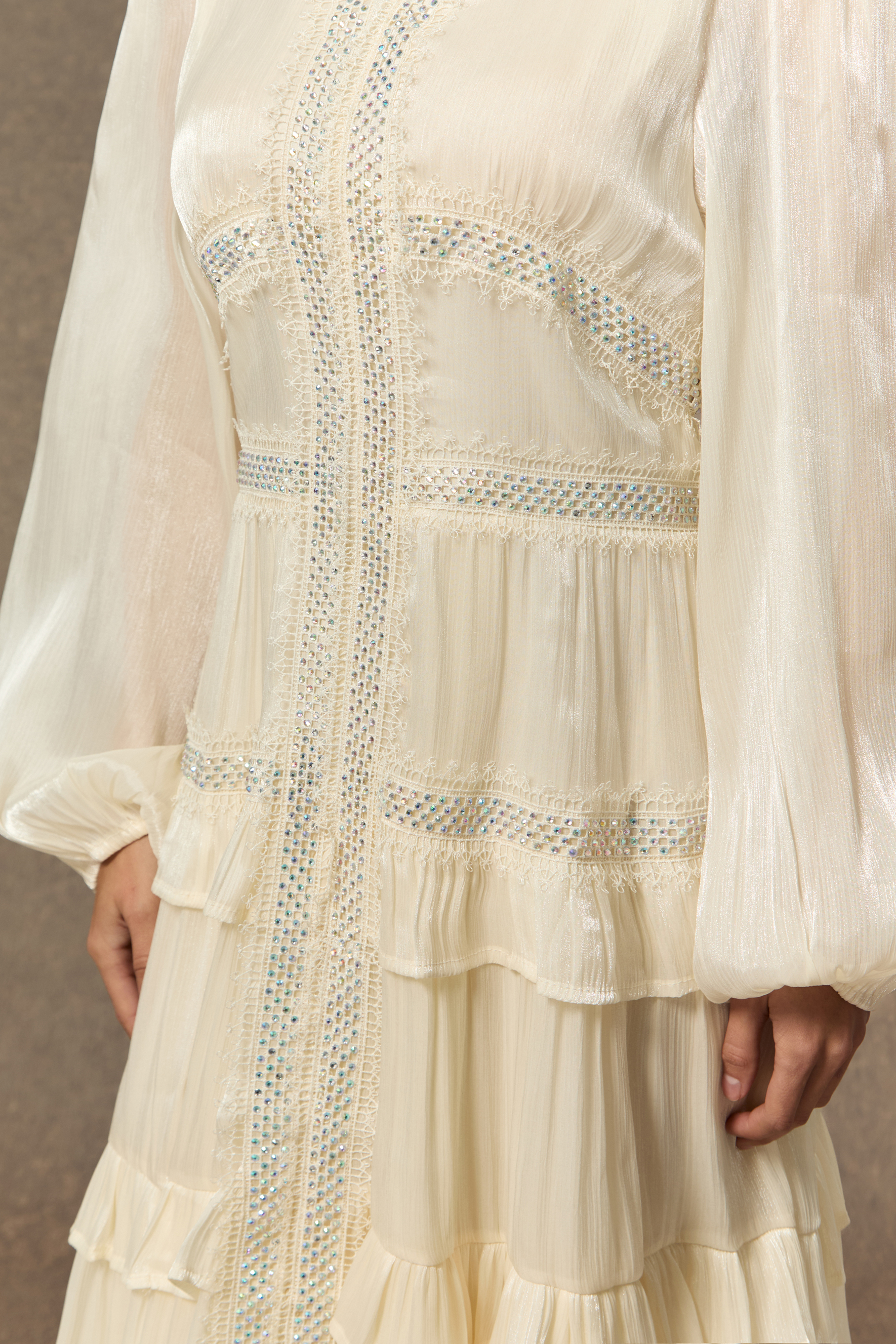 Feeling Of Forever White V-Neck Tiered Ruffle Midi Dress