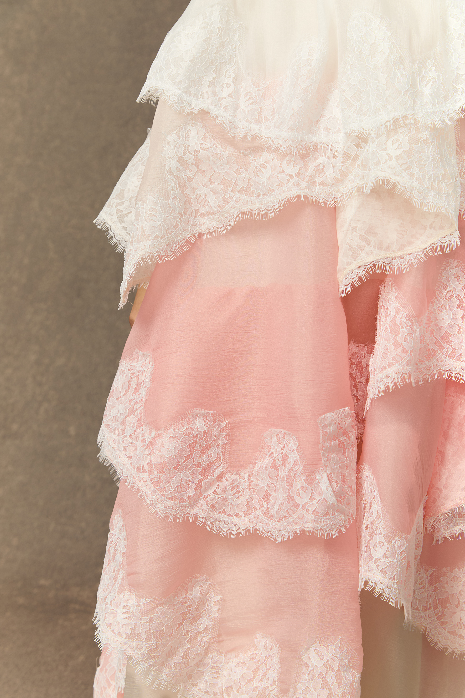 Endlessly Darling Pink Irregular Tiered Maxi Dress