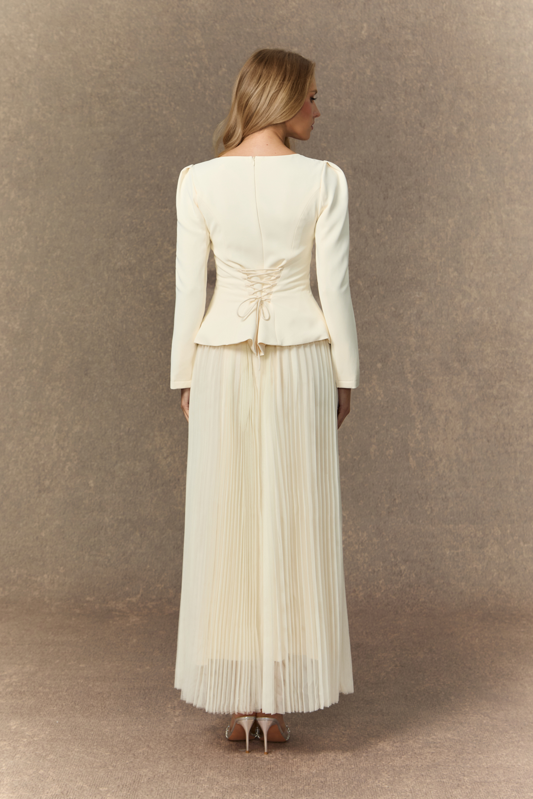 Feel The Romance Jeweled Button Pleated Maxi Dress