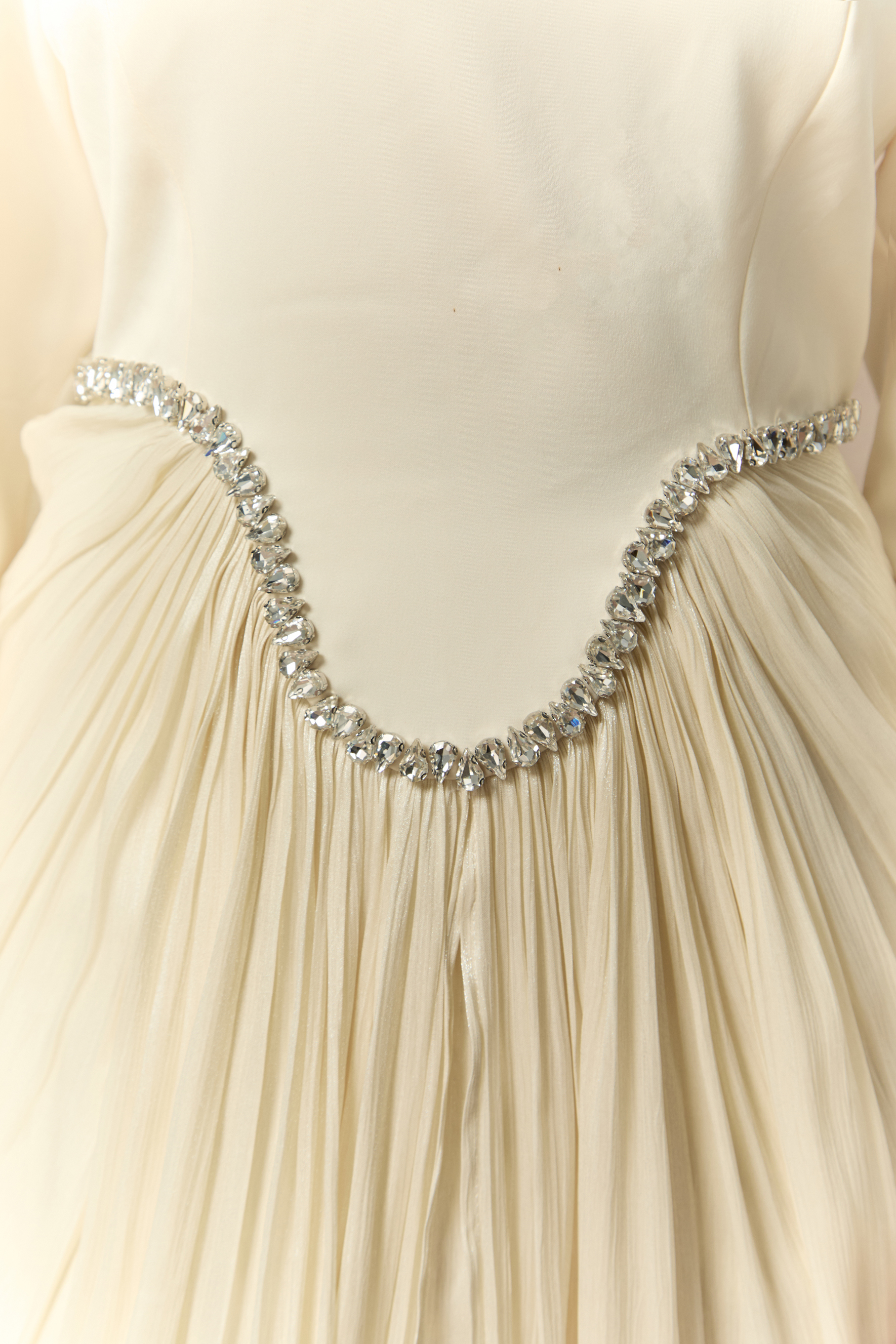 Feeling Of Forever White Crystal Embellished Cape Sleeve Maxi Dress