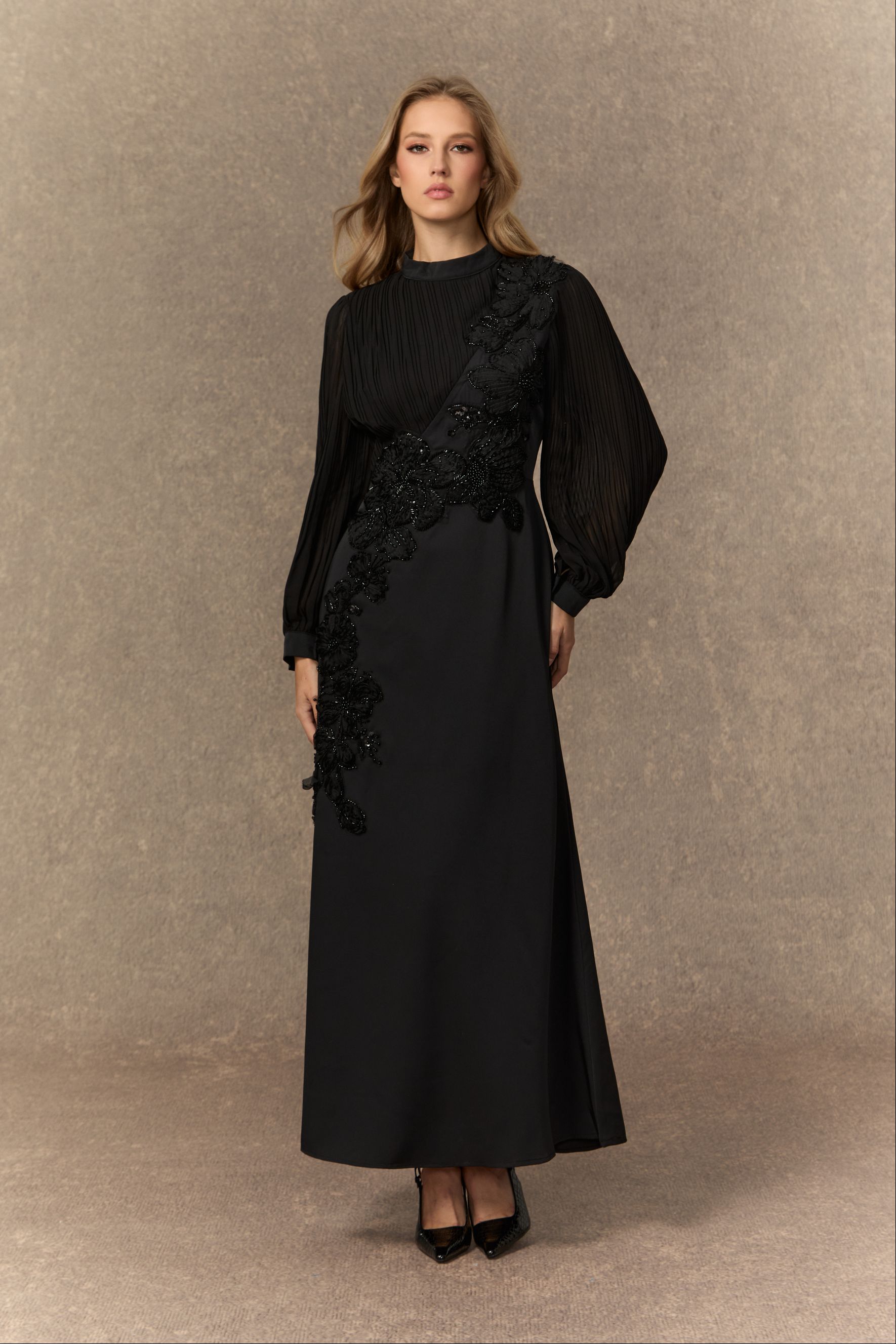 Joyful Poise Burgundy Sequin Embroidered Floral Maxi Dress