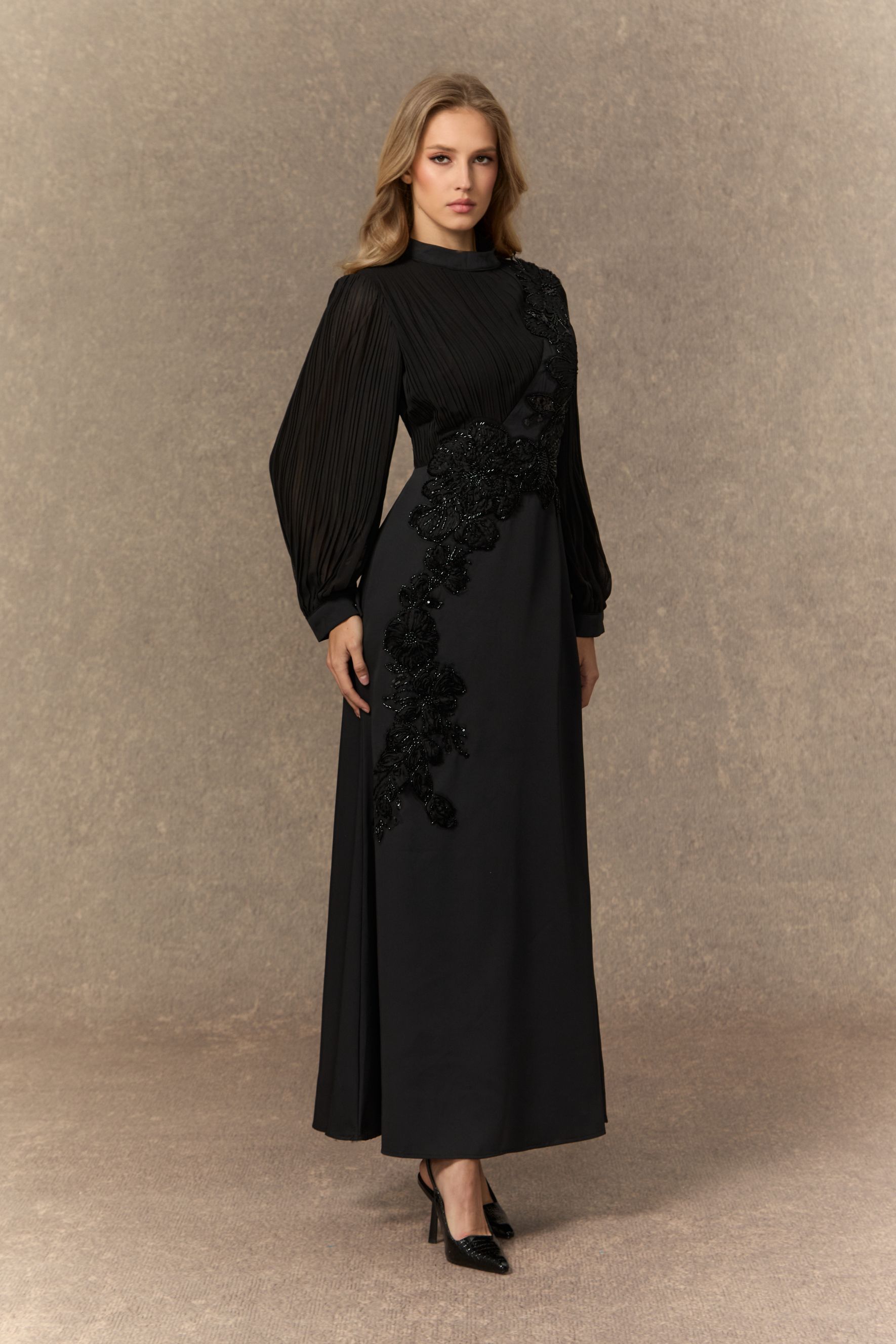 Joyful Poise Burgundy Sequin Embroidered Floral Maxi Dress