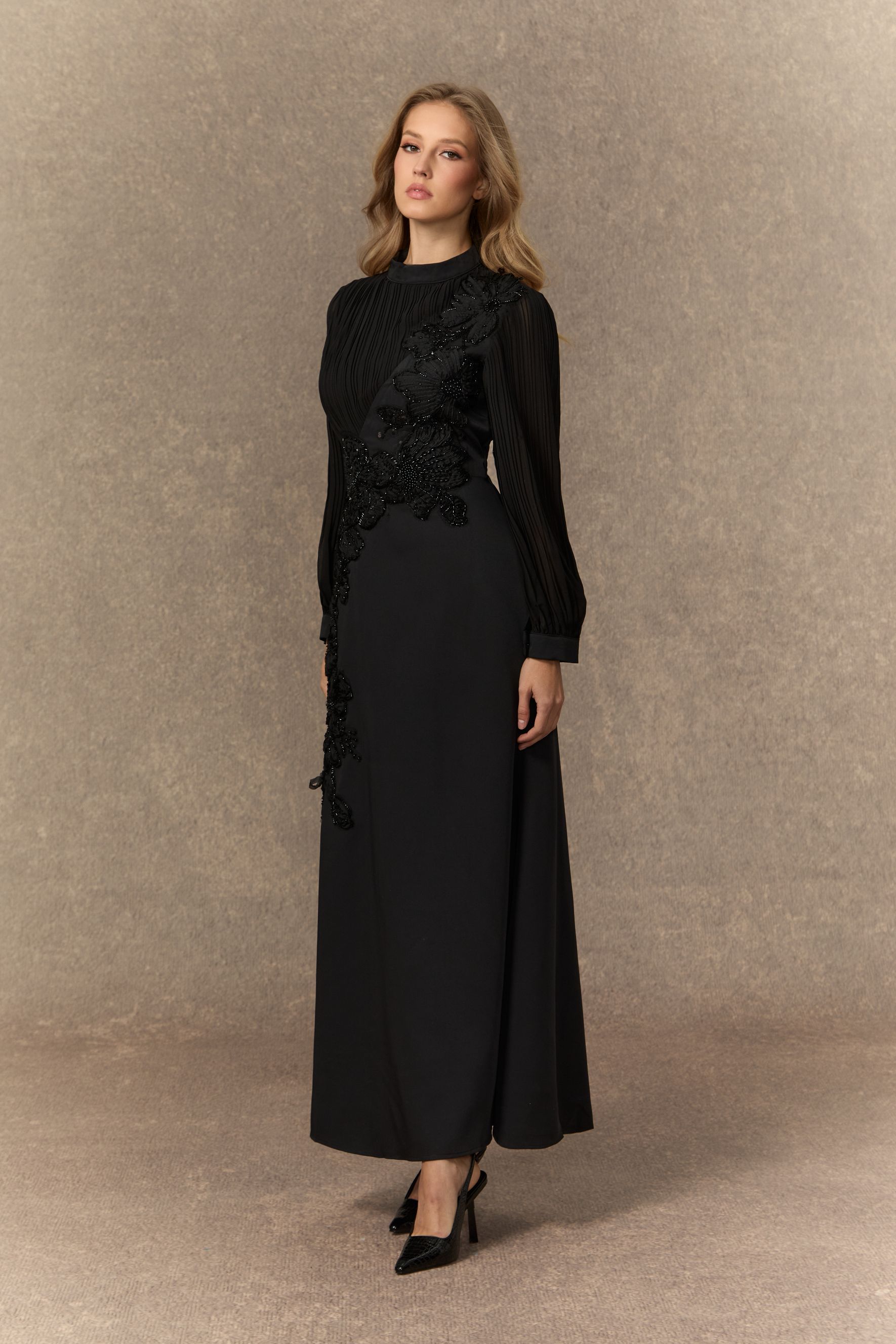 Joyful Poise Burgundy Sequin Embroidered Floral Maxi Dress