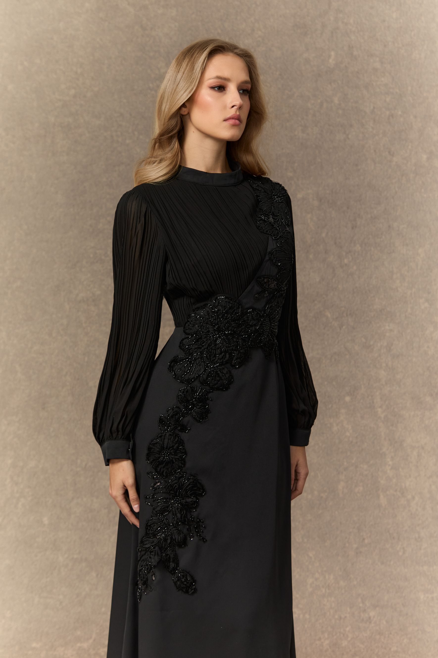 Joyful Poise Burgundy Sequin Embroidered Floral Maxi Dress