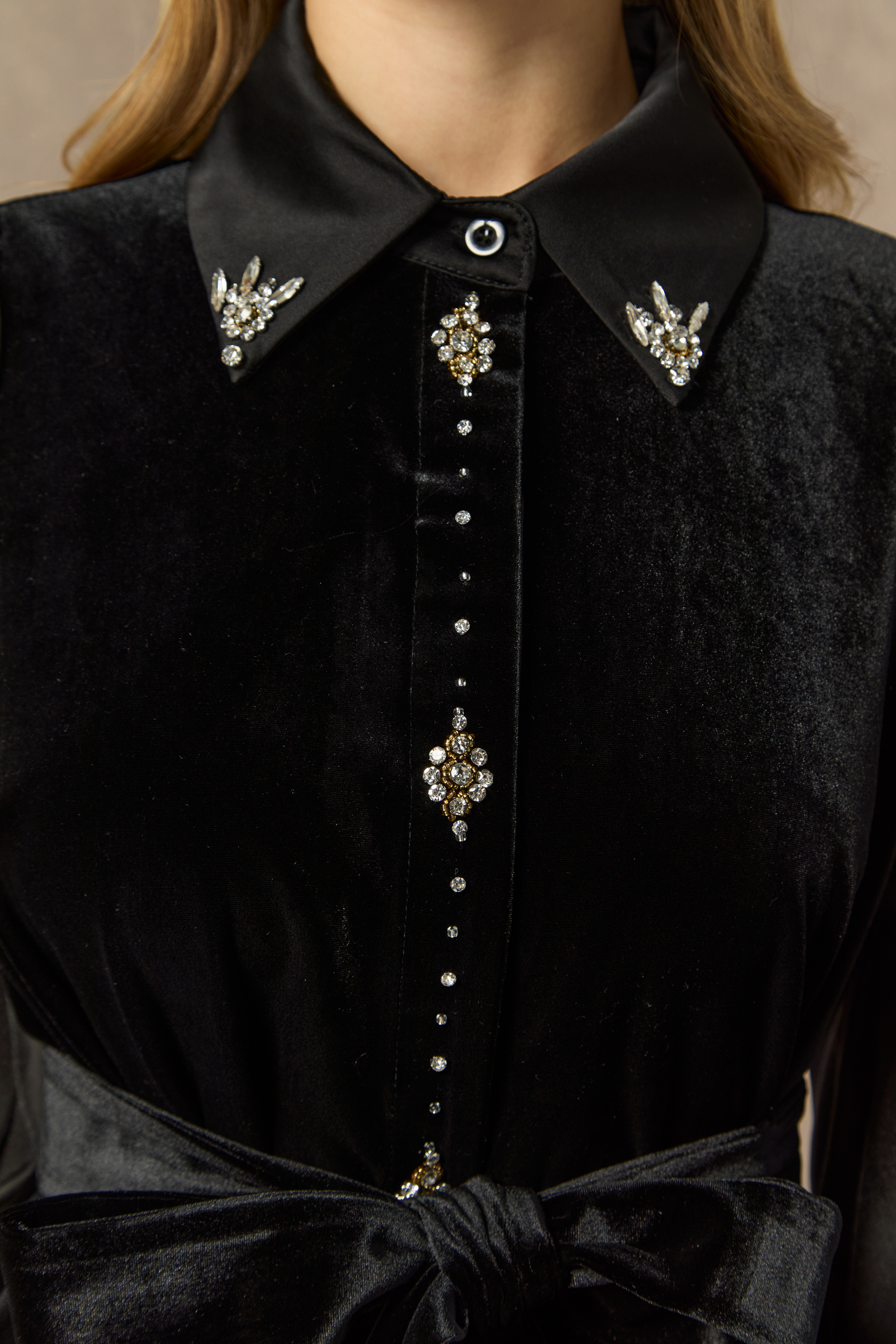 Irresistible Feelings Black Diamante Velvet Boice Maxi Dress