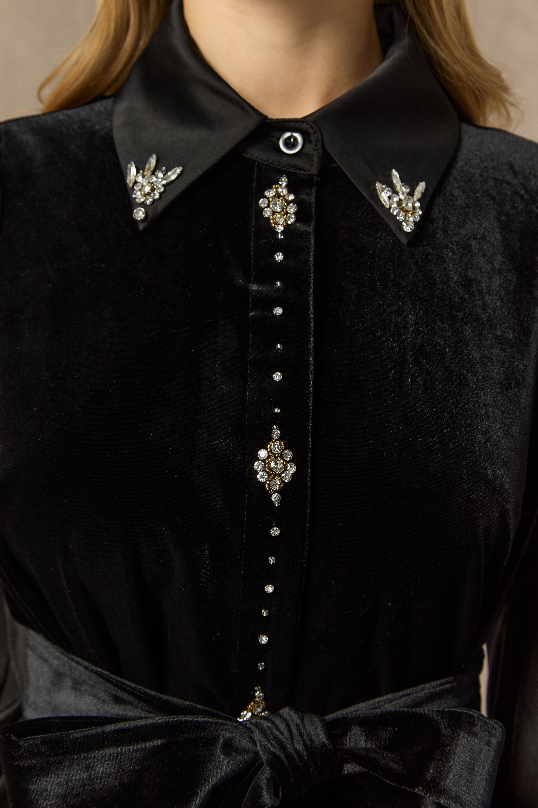 Irresistible Feelings Black Diamante Velvet Boice Maxi Dress