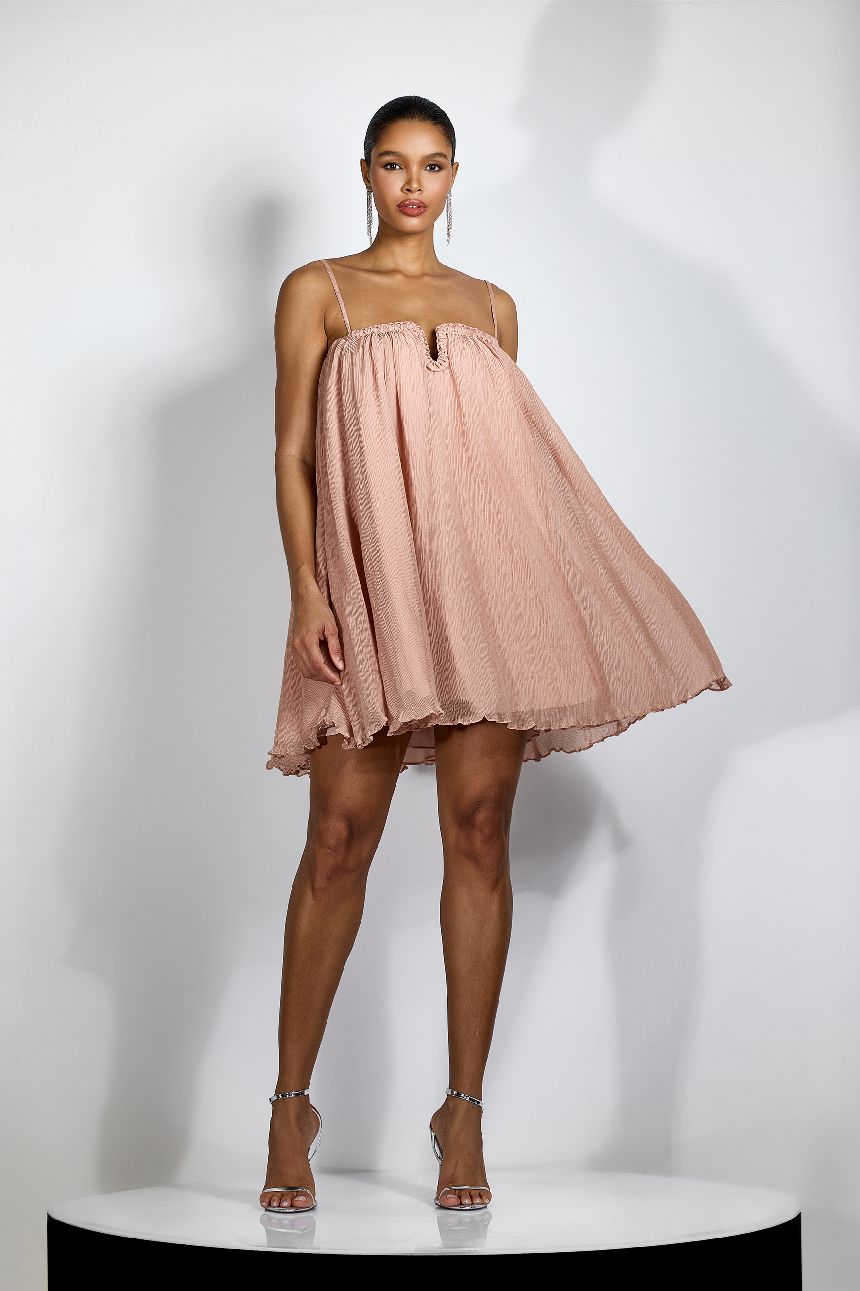 Wendy Spaghetti Strap Chiffon Mini Dress