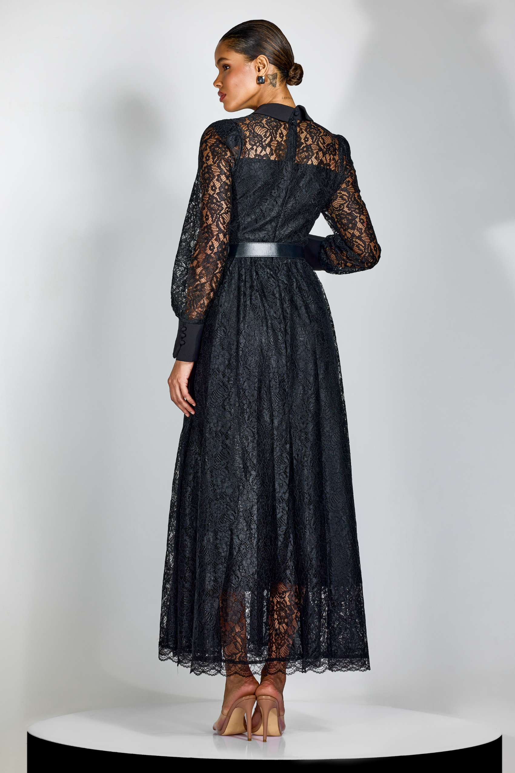 Serena Beaded Embroidered Lace Maxi Dress