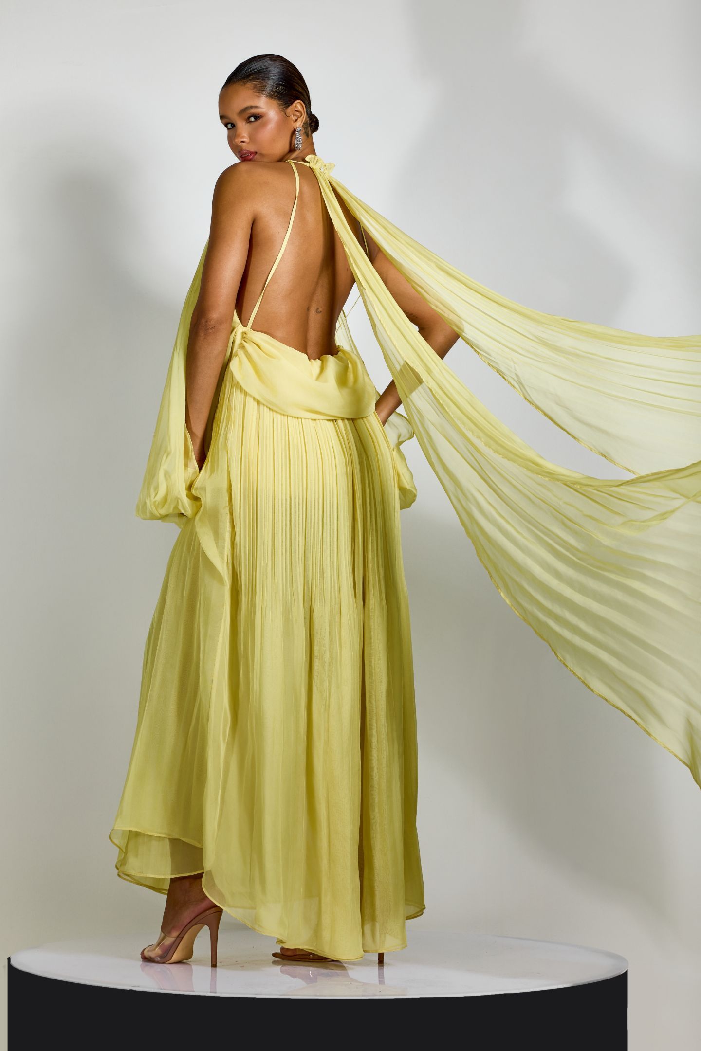 Angela Halter Neck Backless Maxi Dress