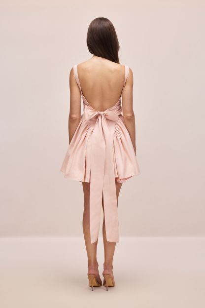 Debby Bow-tie Backless Mini Dress
