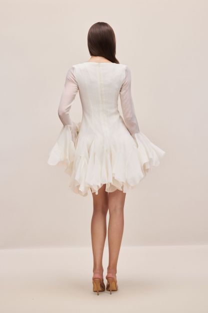 Miranda Long Sleeve Asymmetric Hem Mini Dress