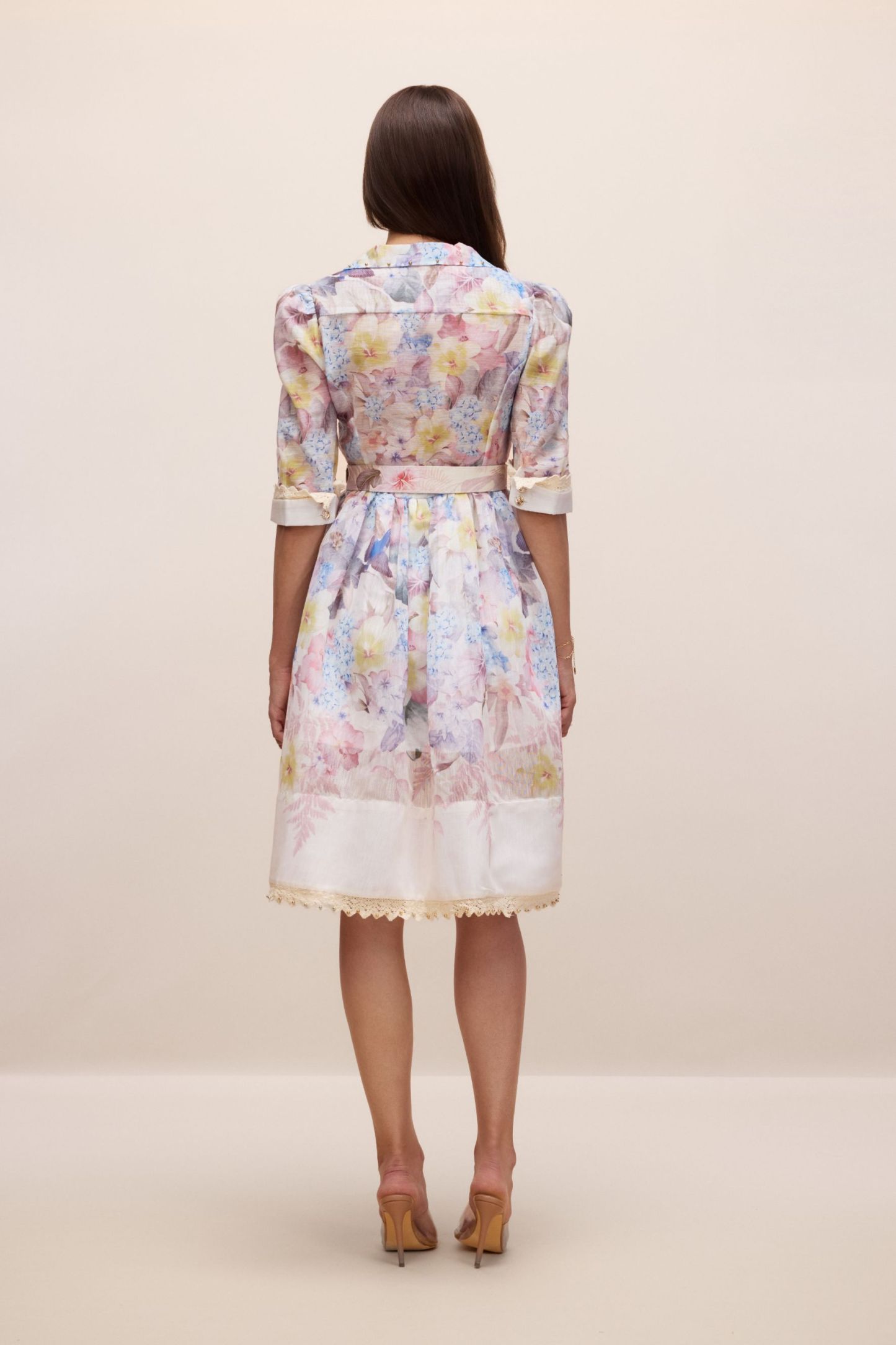 Peggy Floral Print Short Sleeve Mini Dress