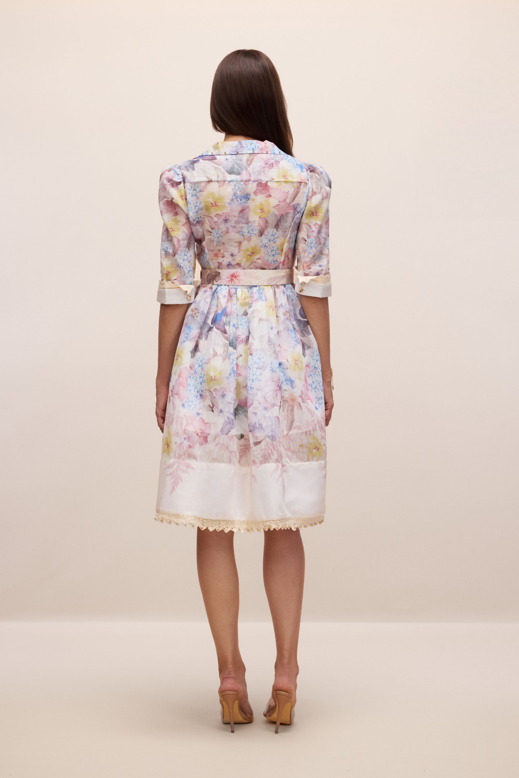 Peggy Floral Print Short Sleeve Mini Dress