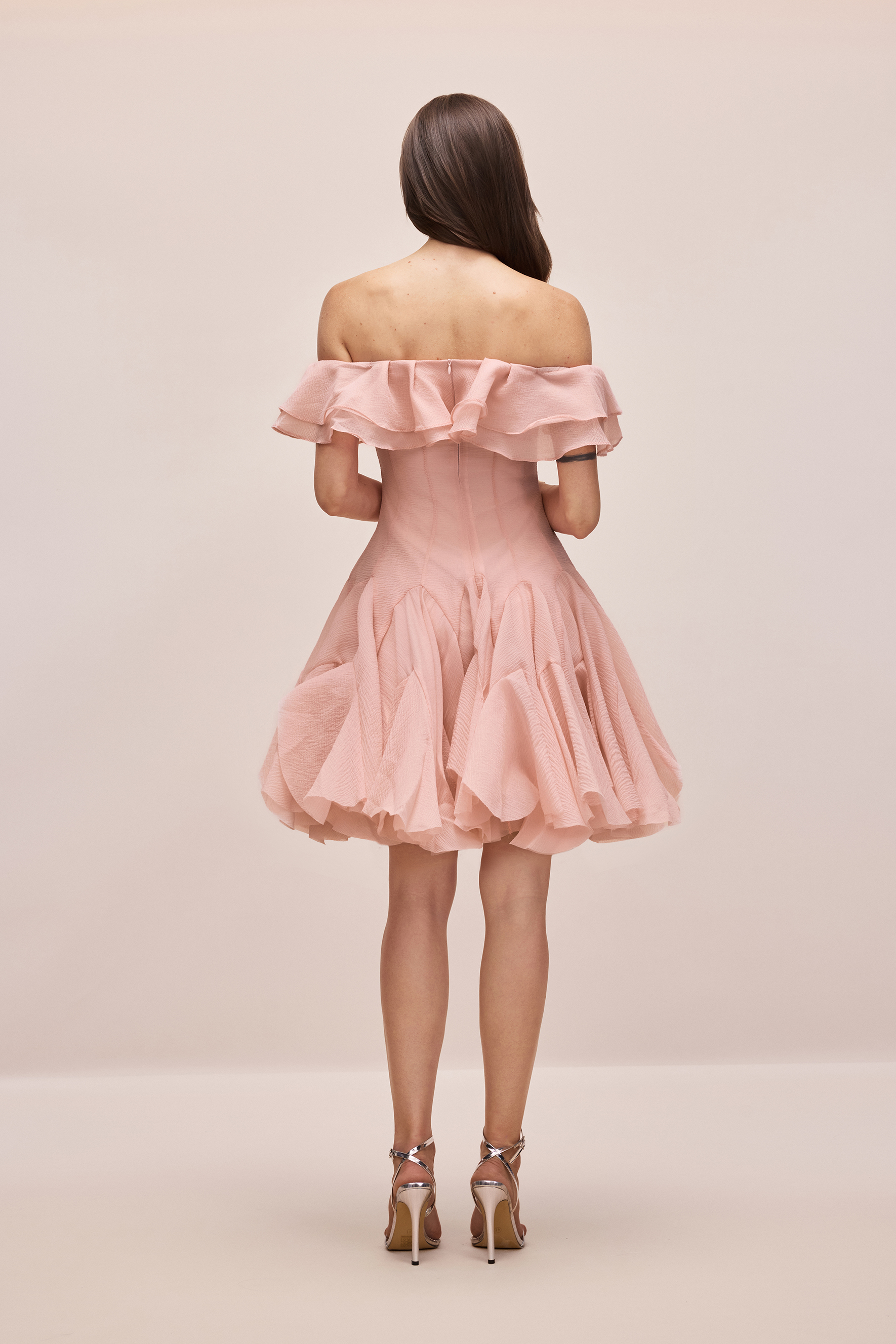 Vita Off Shoulder Ruffle Mini Dress