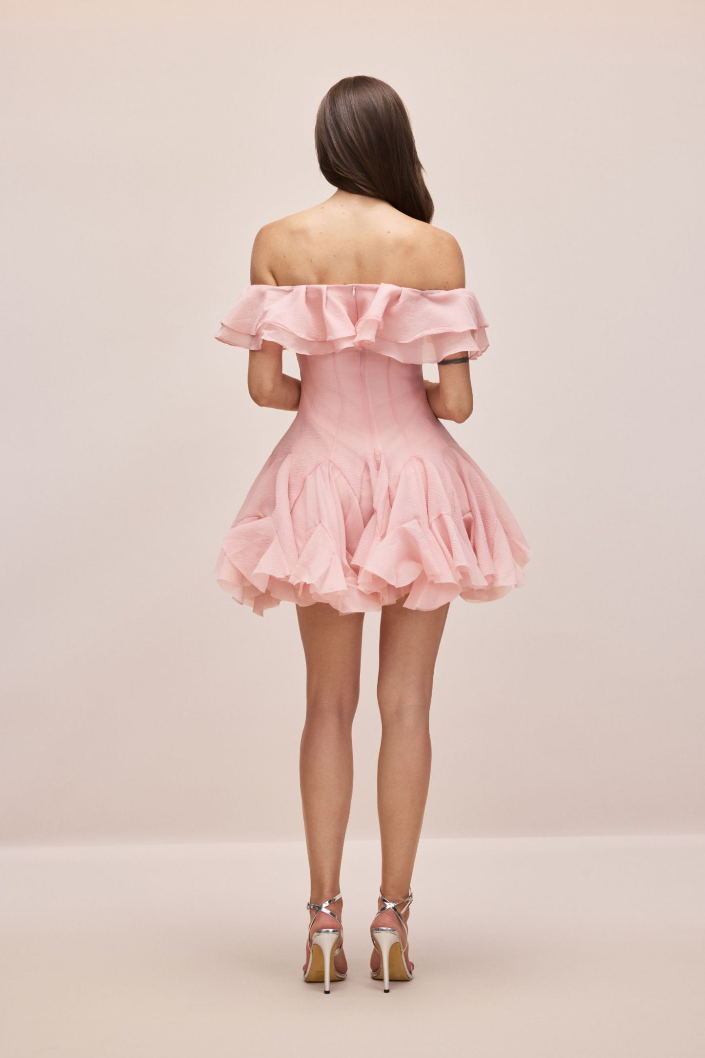 Vita Off Shoulder Ruffle Mini Dress