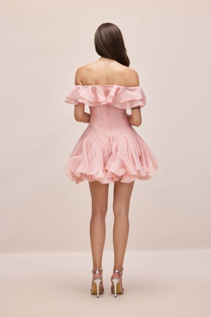 Vita Off Shoulder Ruffle Mini Dress