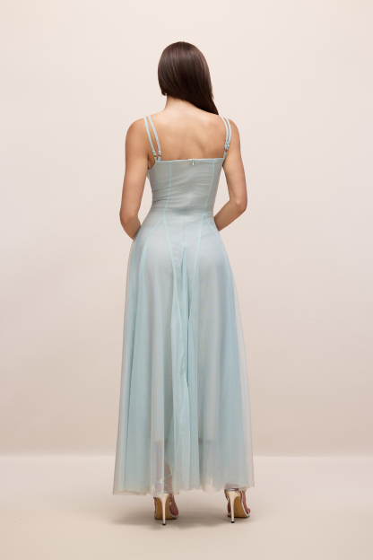 Agatha Crystal Embellished Tulle Maxi Dress