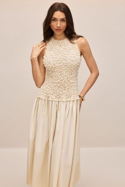 Sheila Ruched Bodice Sleeveless Maxi Dress