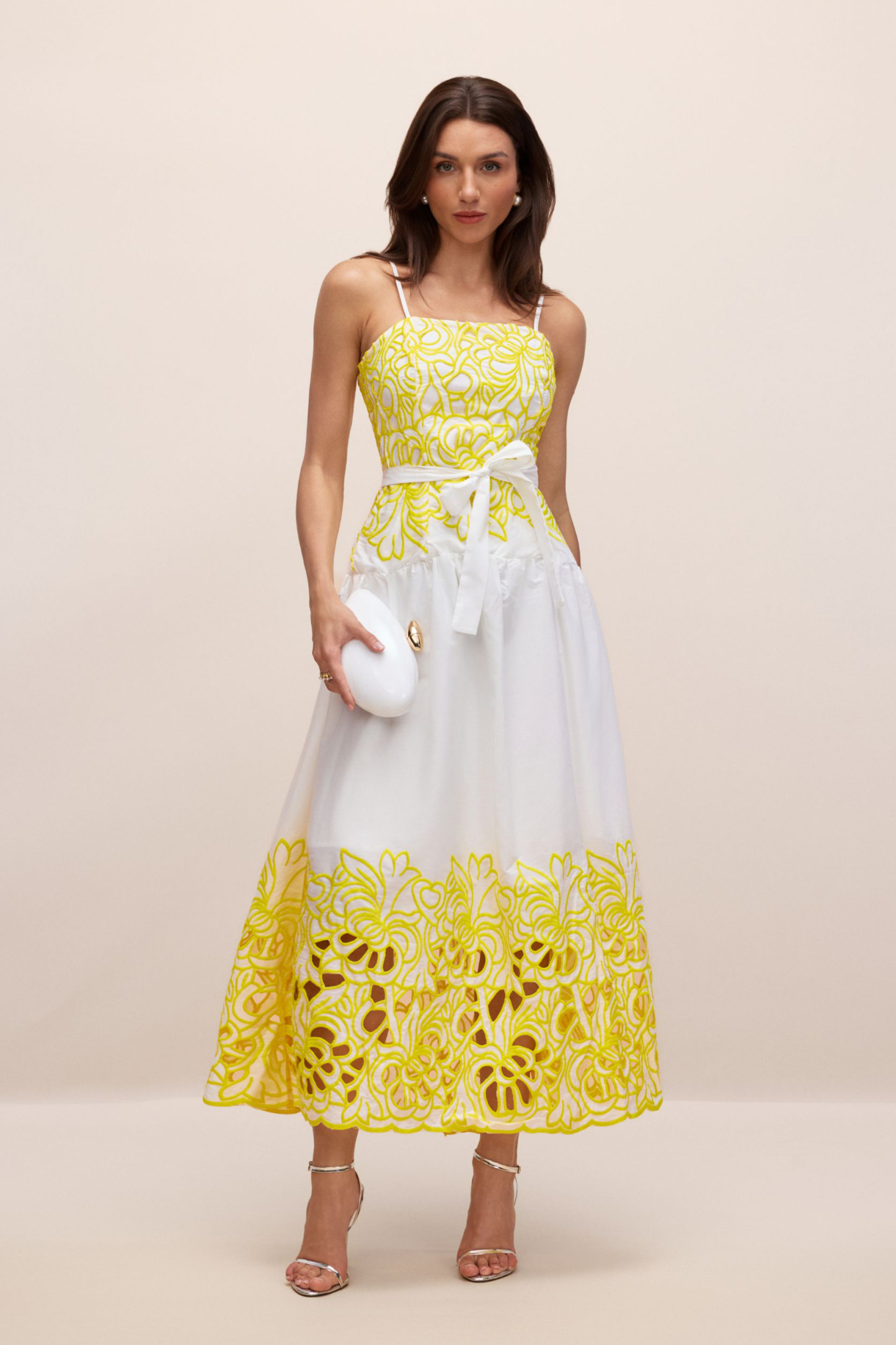 Misty Embroidered Spaghetti Strap Maxi Dress