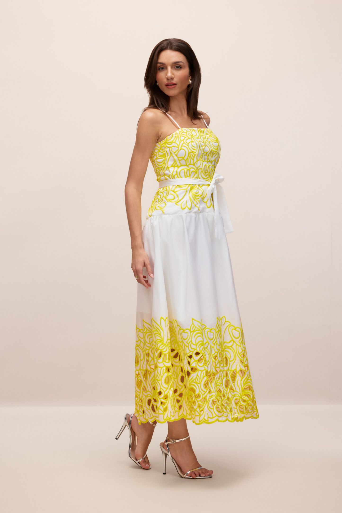 Misty Embroidered Spaghetti Strap Maxi Dress
