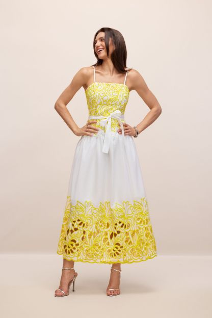 Misty Embroidered Spaghetti Strap Maxi Dress