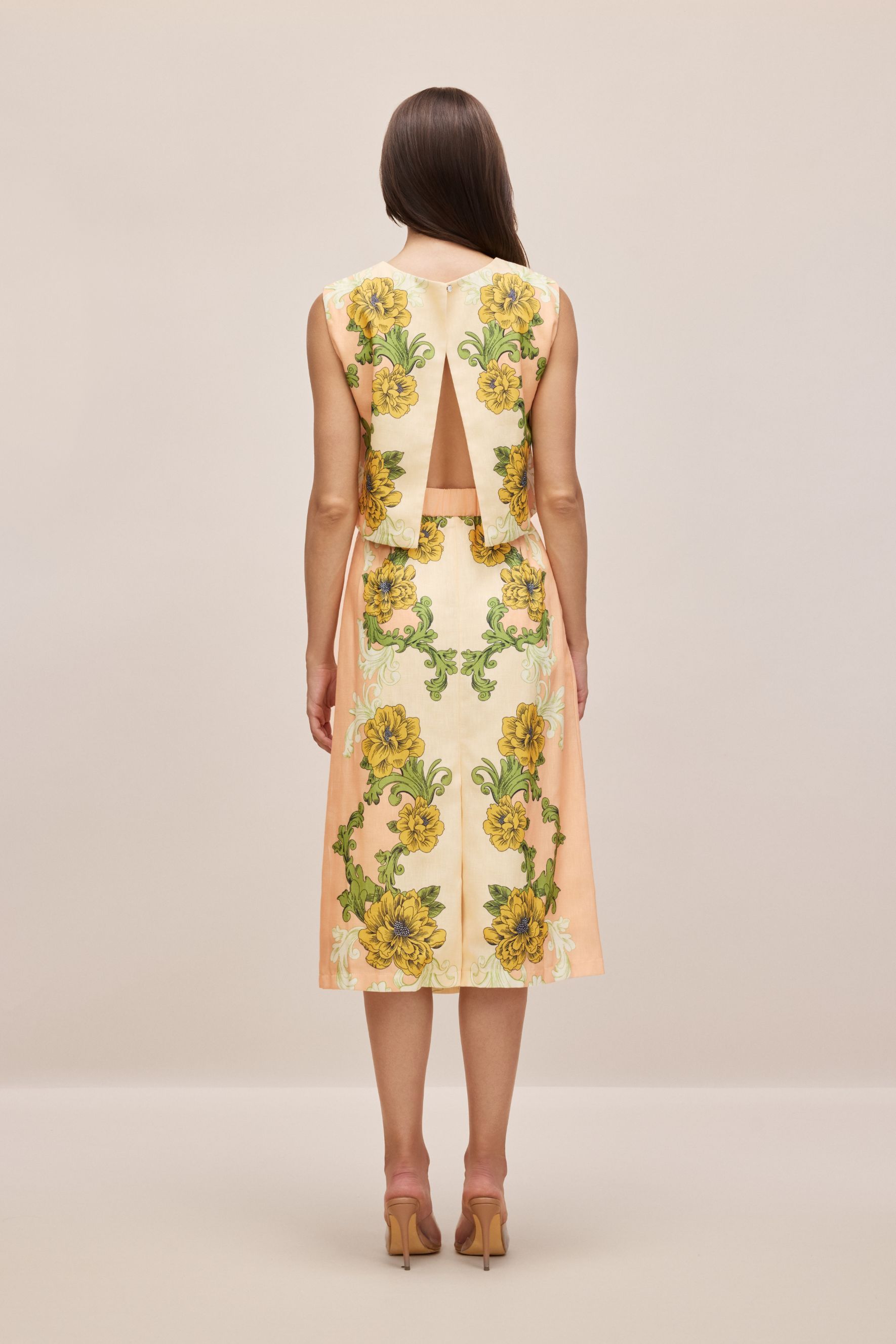 Valerie Floral Print Crop Top Skirt Set