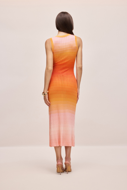 Maggie Gradient Sleeveless Knit Midi Dress