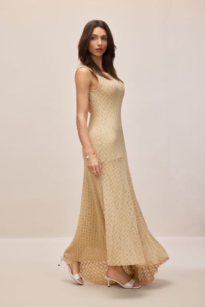 Kelly Sleeveless Textured Maxi Dress