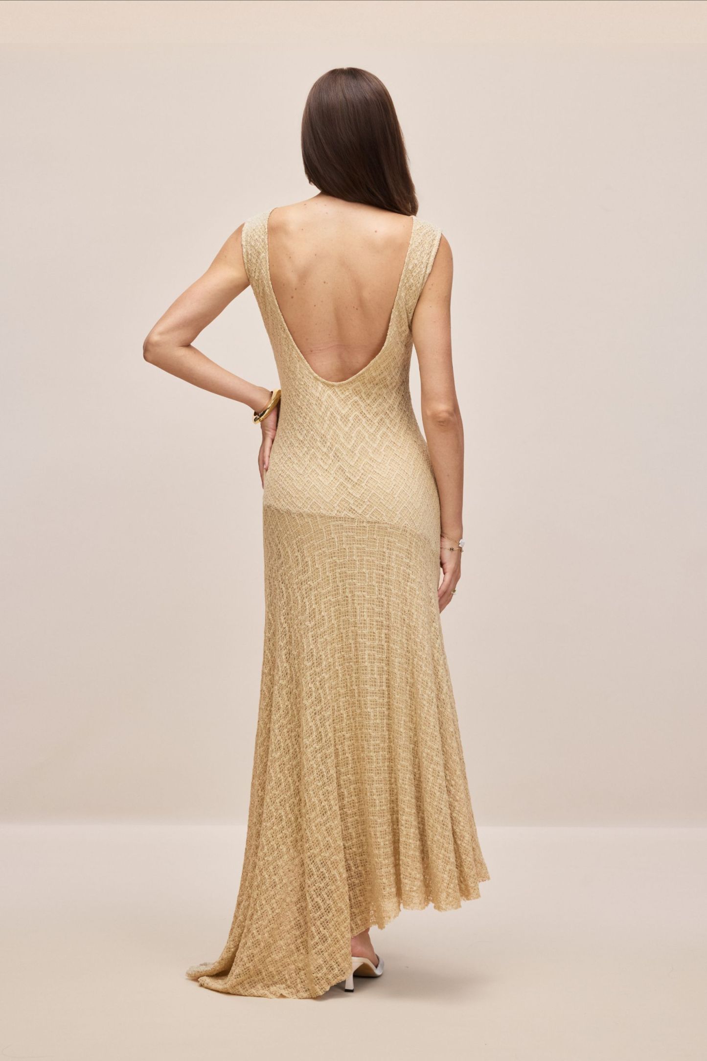Kelly Sleeveless Textured Maxi Dress