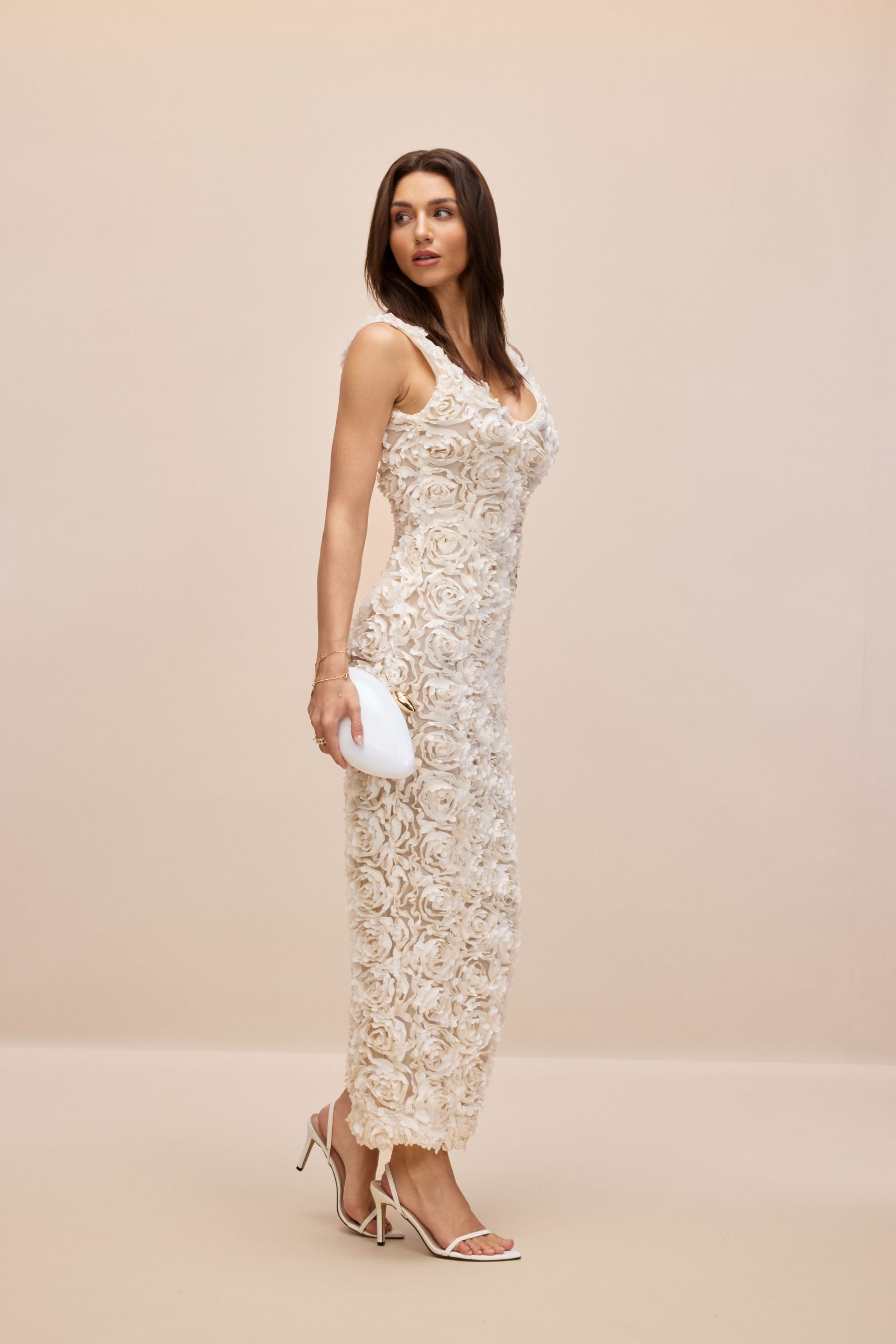 Venus Floral Applique Sleeveless Maxi Dress